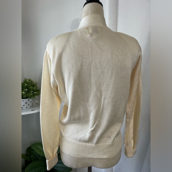 FIA ITALIA women's cardigan ivory, bow at waist SIZE M - Picture 5 of 17